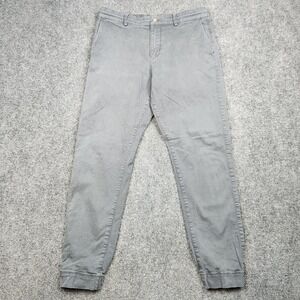 Flint And Tinder Pants Mens 32 Gray Jogger Chino Elastic Waist Cuffed Casual